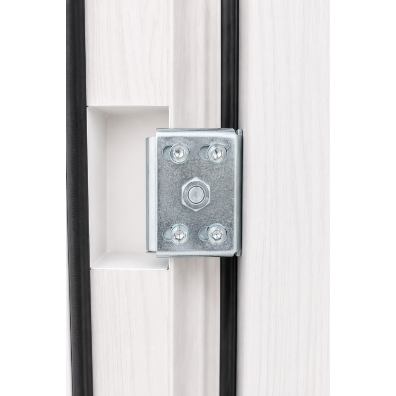 White Matte Steel Security Door with Multi Lock for Residential Villa Project