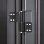 Security Door Modern Black Wood Grain Steel Entry Door Customized for Villa Residential Home