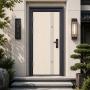 Wholesale Steel Door Durable Anti Theft Powder Coated Metal Entry Door For Commercial Building