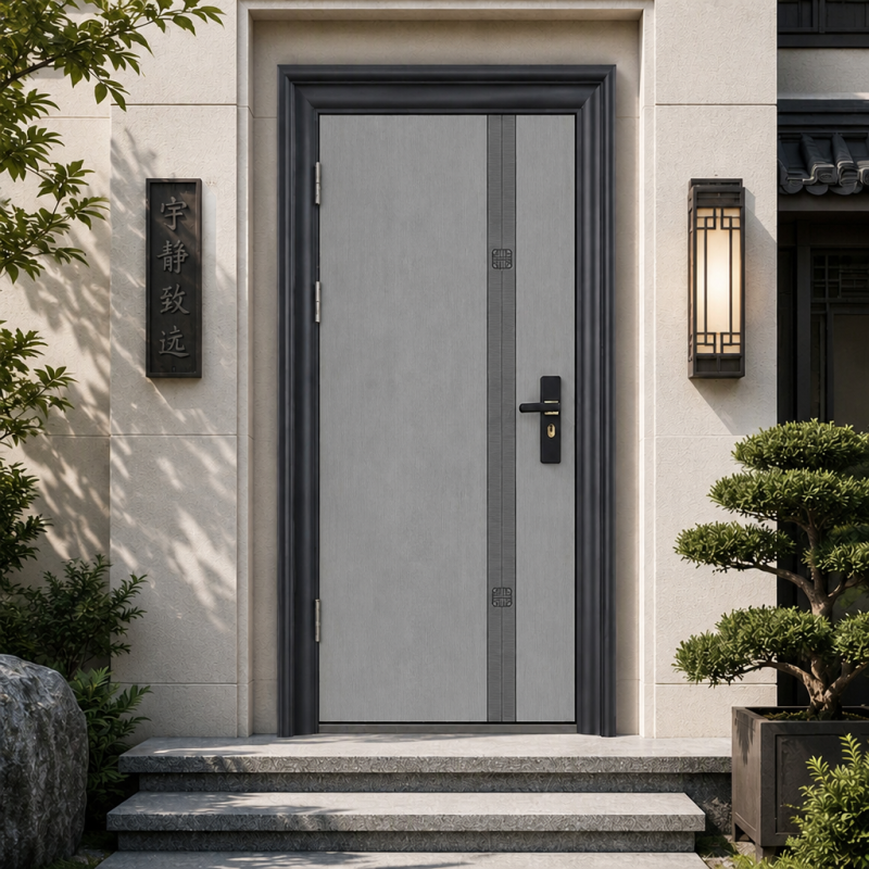 Wholesale Steel Door Durable Anti Theft Soundproof Metal Entrance Door for Commercial Building