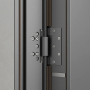 Charcoal Grey Sleek Plain Panel Security Door with Digital Lock for Upscale Residence Entry