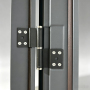 Weather Resistant with Dark Brown Matte Surface and Gold Vertical Stripes for Villa Main Entrance