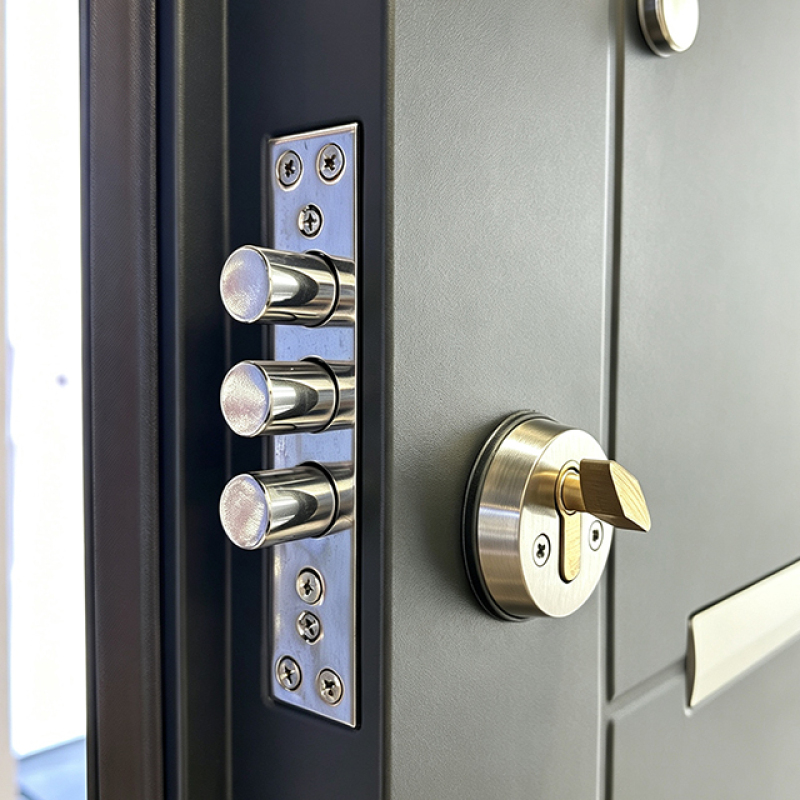 Luxury Design one and a half door Main Gate Soundproof Security Door Cold-rolled Sheet Steel for Villa.