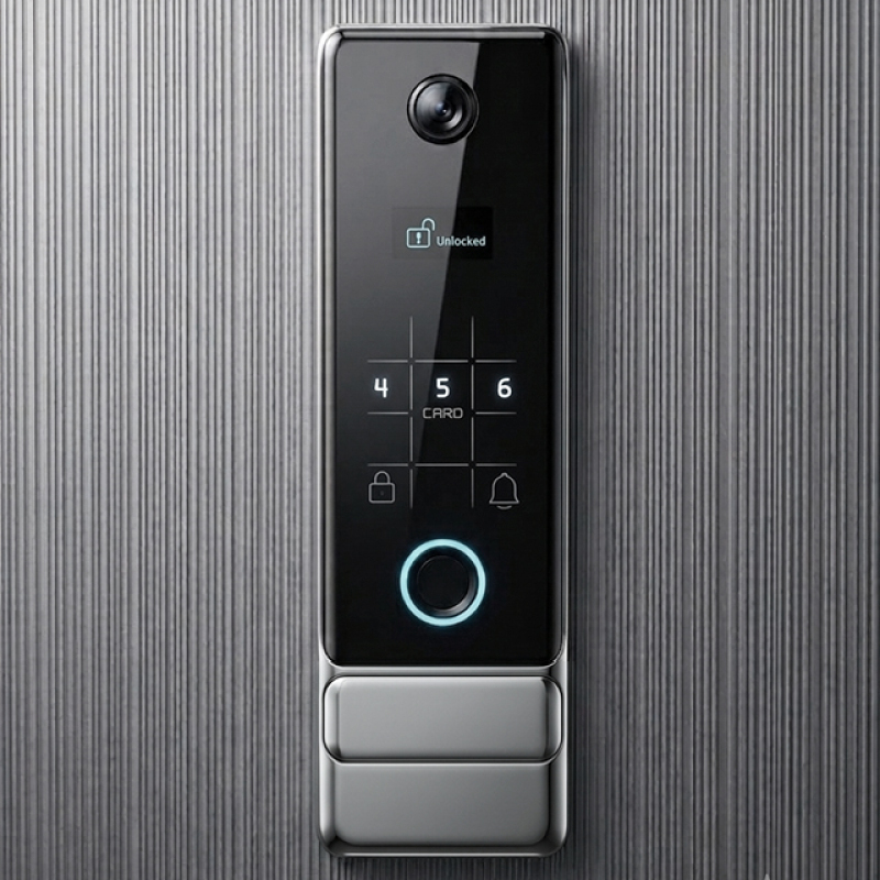 Heavy duty steel door with smart lock for large scale industrial cold rolled sheet gate