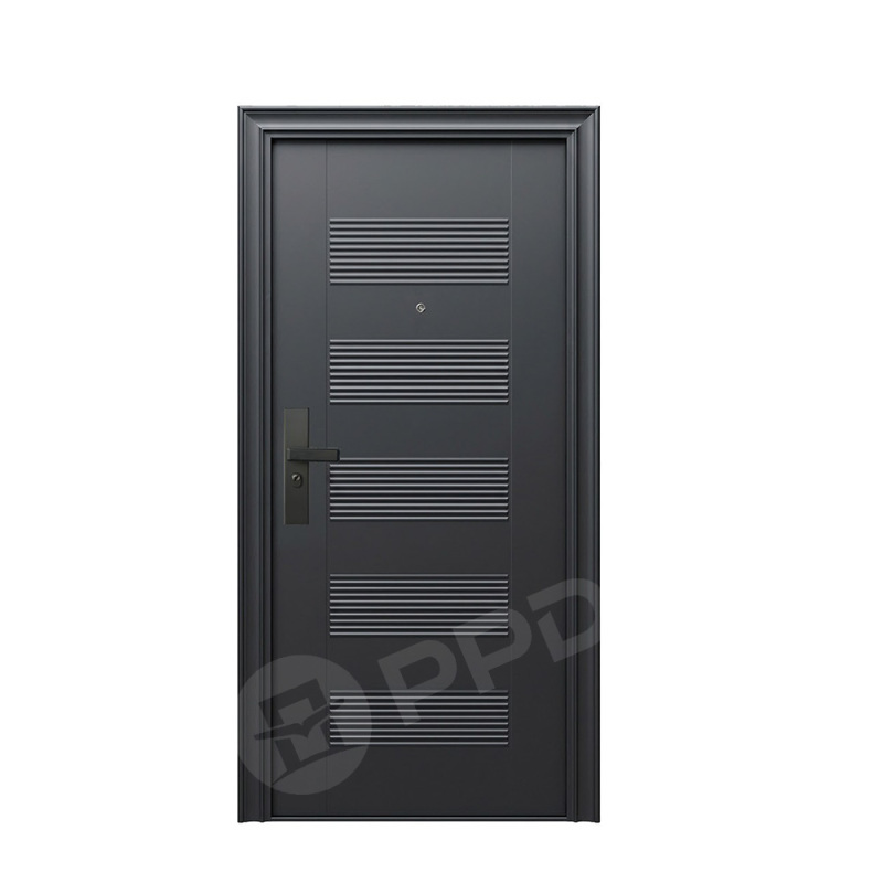 Modern Minimalist Entry Door Soundproof Safety Gate Cold-rolled Steel for Nigeria
