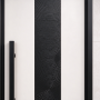 White Matte Steel Security Door with Multi Lock for Residential Villa Project