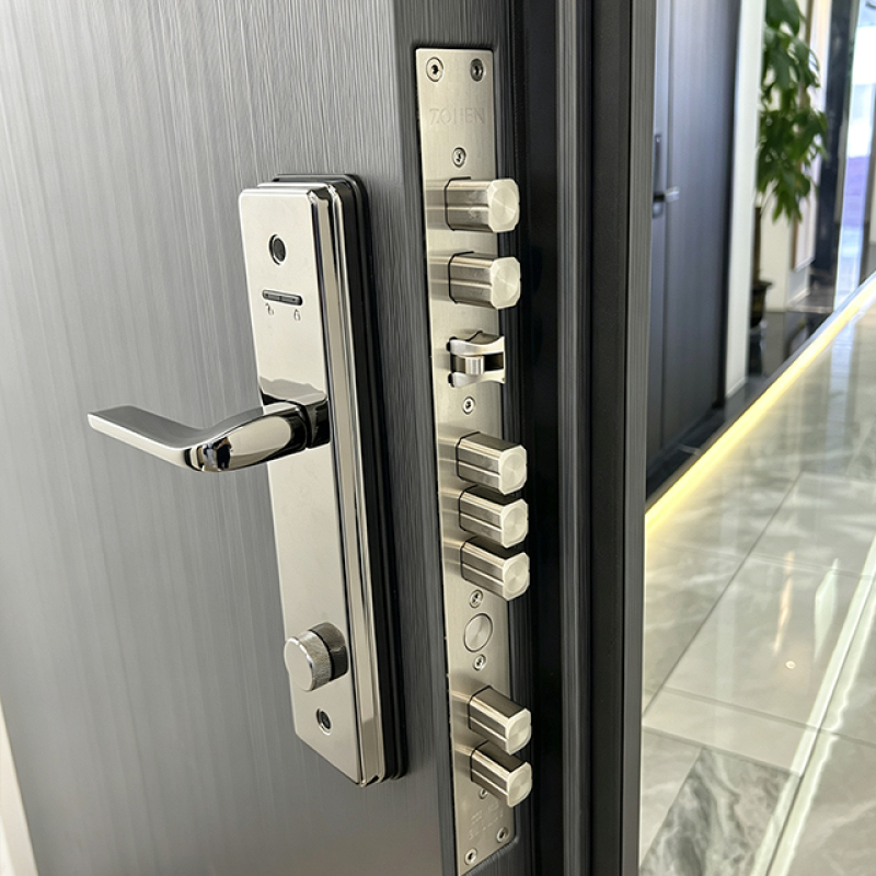 Heavy duty steel door with smart lock for large scale industrial cold rolled sheet gate