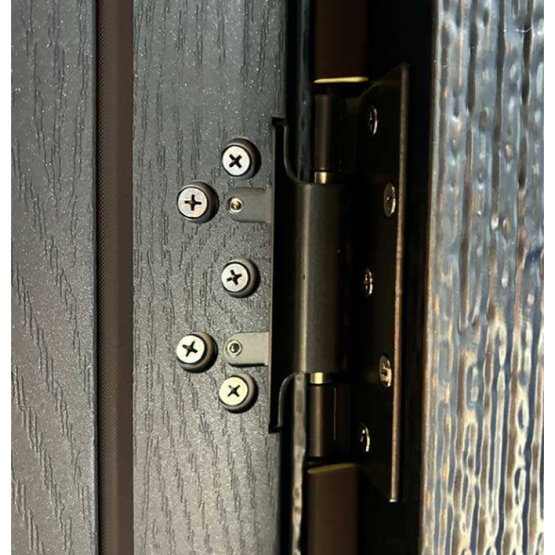 Cast Aluminum Exterior Door, Modern Luxury Villa Exterior Security Door with Carved Sunburst Pattern