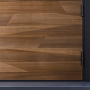 Russia Door with Natural Walnut Grain Steel Door for Modern House Entrance