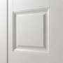 White 3D Embossed Cube Pattern Steel Security Single Entry Door Reinforced Steel Structure Custom Size For Modern House Apartment Residential Projects