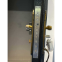 Cast Aluminum Exterior Door, Modern Luxury Villa Exterior Security Door with Carved Sunburst Pattern