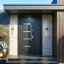 Luxury Design one and a half door Main Gate Soundproof Security Door Cold-rolled Sheet Steel for Villa.