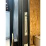 Modern Wood Grain Steel Exterior Security Villa Door With Smart Fingerprint Lock
