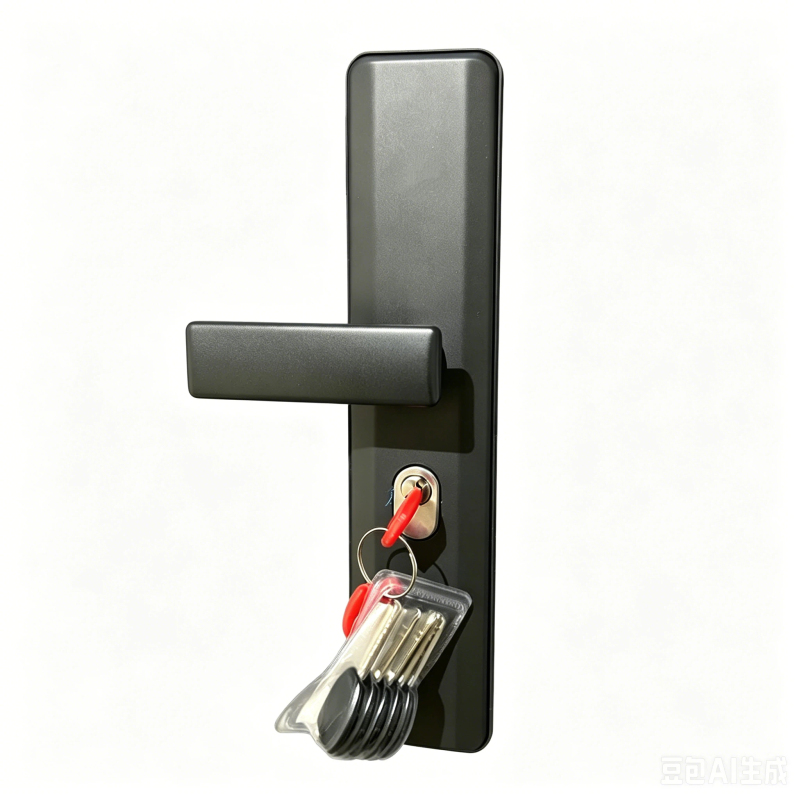 Traditional Embossed Panel Steel Single Entry Door, Dark Reddish Brown Wood Texture Security Door for Apartment Entrance