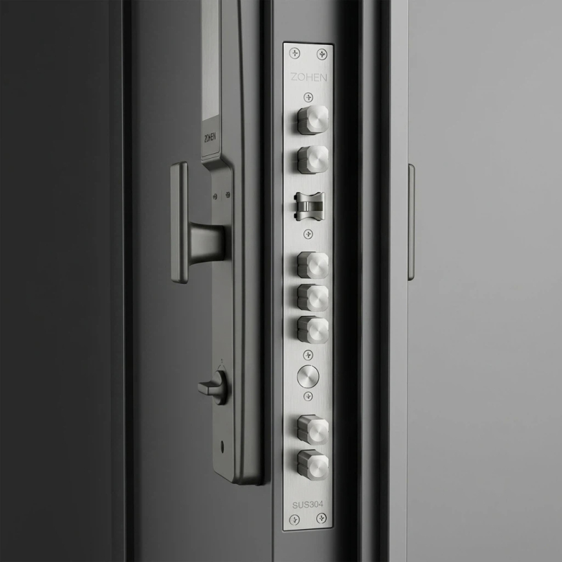 Modern Smart Steel Security Door with Minimalist Design Contemporary Hardware Exterior Entrance Door