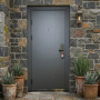 Quality Designer Style Intelligent Gate Energy Efficient Smart Steel Door for Apartment.