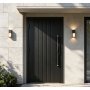 Modern Black Security Smart Front Door with Separated Handle and Digital Lock for Villa Exterior