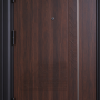 Steel Door of Dark Brown Wood Finish Steel Door for European Style Villa Building Entry