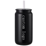 New Style16oz Glass Can Sublimation Black Juicy Painting Soda Glass Jar Sublimation Blanks Black Milk Beer Cup
