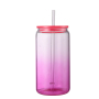 CUPPARK 16oz Gradient Jelly Glasses Glass Can With Colorful Lids for UV DTF Wraps