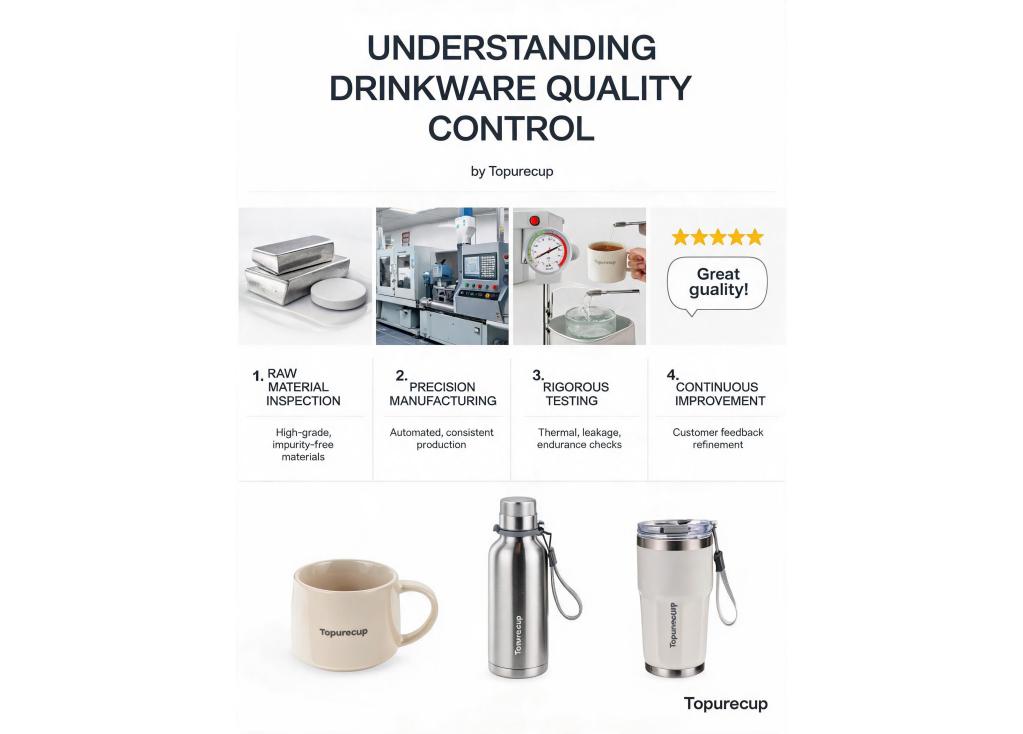 What quality control processes do top drinkware manufacturers use to ensure consistent output?