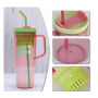 40oz BPA-Free Plastic Tumbler Car Mug Handle Straw Lid Double Wall Infuser Custom Logo Drink Water Bottle