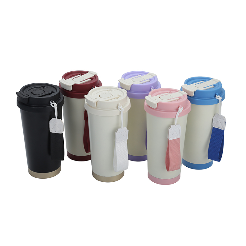 Stainless Steel Tumbler Hot And Cold Insulated Travel Mugs Ceramic Coffee Cup Travel Coffee Mugs With Lid On-the-Go Coffee