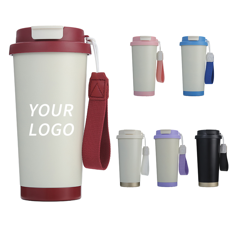 Stainless Steel Tumbler Hot And Cold Insulated Travel Mugs Ceramic Coffee Cup Travel Coffee Mugs With Lid On-the-Go Coffee
