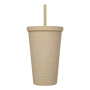 Wholesale Reusable Drinking Cups 16/24oz Multi Color Black Studded Tumbler With Lid And Straw