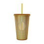 Wholesale Reusable Drinking Cups 16/24oz Multi Color Black Studded Tumbler With Lid And Straw