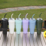 Hot Sale Customizable 50 OZ Powder Coated Beer Mug 1500ml Thermal Travel Tumblers Stainless Steel 40oz Tumbler With Handle