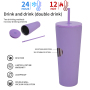 Personalized 30 20oz black double wall vacuum thermos car coffee cup stainless steel insulated travel tumbler with straw/lid
