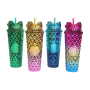 Popular Products 2024 Printed Logo Plastic Snow Globe Tumbler 24oz Plastic Tumbler