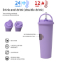 Straight Drinking Water Bottle 30oz Stainless Steel Cup Double Walled Insulated Sublime Mugs