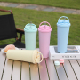Straight Drinking Water Bottle 30oz Stainless Steel Cup Double Walled Insulated Sublime Mugs