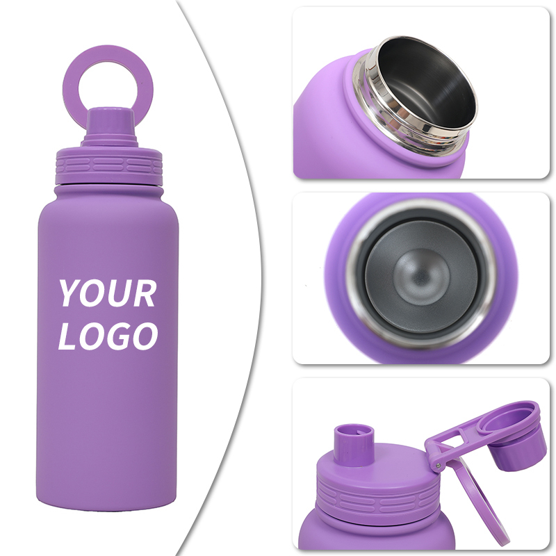 35oz 22oz Sport Water Bottles With Mobile Phone Magnetic Stand Double Wall Vacuum cup stainless tumbler wholesale