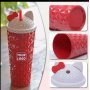 Hot Selling Plastic Cup 3 mugs for 1 set 35oz/26oz,15oz In Bulk Cartoon Kitty Cat Water Bottles  Coffee Cup Studded Tumblers