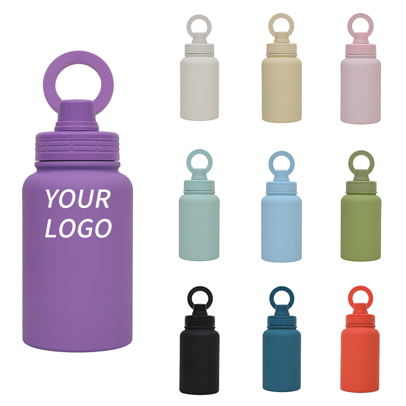 Magnetic Stainless Steel Lid Wide Mouth Water Bottle Multi-Angle Stand Lid Travel Insulated Bottle