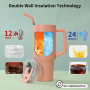 Attractive Price 40oz Tumbler Double Wall Insulated Stainless Steel Outdoor Travel Mugs Tumbler With Handle And Lids