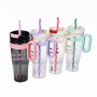 1200ml 40oz clear double drinking water bottle plastic water bottle wholesale cooler jug with handle sport bottle water