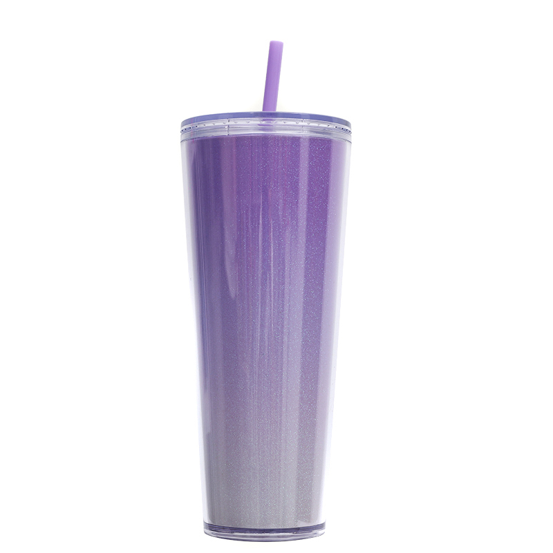 wholesalers 26oz Iced Coffee Cups Travel Mug Reusable Plastic Cup Drinkware Tumblers Double Walled Coloured Acrylic Cups