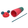 new trendy 710ml matte mic key ear drinking cup double wall reusable travel plastic tumbler cup with lid straw