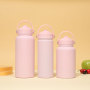 New 500ml 304 Stainless Steel Sports Water Bottle | Wide Mouth & Portable Handle | Outdoor Vacuum Insulated Sipper Lid Cup