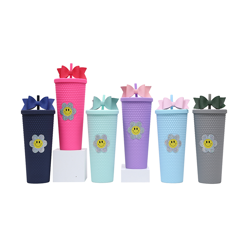 Tumbler multiple Matte Colors With Lid And Straw 24oz/710ml Venti Customizable Pineapple Tumbler with bow straw