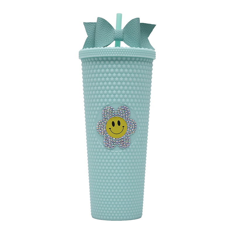 Tumbler multiple Matte Colors With Lid And Straw 24oz/710ml Venti Customizable Pineapple Tumbler with bow straw