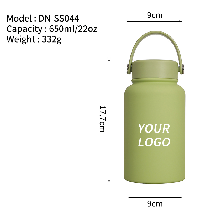 New Stainless Steel Insulated Bottle One Bottle with Three Lids 650ml Stainless Steel Portable Outdoor Bottler Sports Bottle