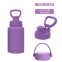 New Stainless Steel Insulated Bottle One Bottle with Three Lids 650ml Stainless Steel Portable Outdoor Bottler Sports Bottle