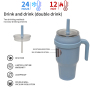 Wholesale Large Insulated Travel Mug camping tumbler 40 Oz Stainless Steel Tumbler With Handle And Straw Lid