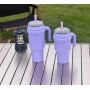 Wholesale Large Insulated Travel Mug camping tumbler 40 Oz Stainless Steel Tumbler With Handle And Straw Lid