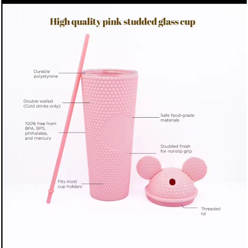 Made In China Ice Coffee Cup Cute Coffee Travel Mugs Double wall plastic mug for Gift Christmas Cups